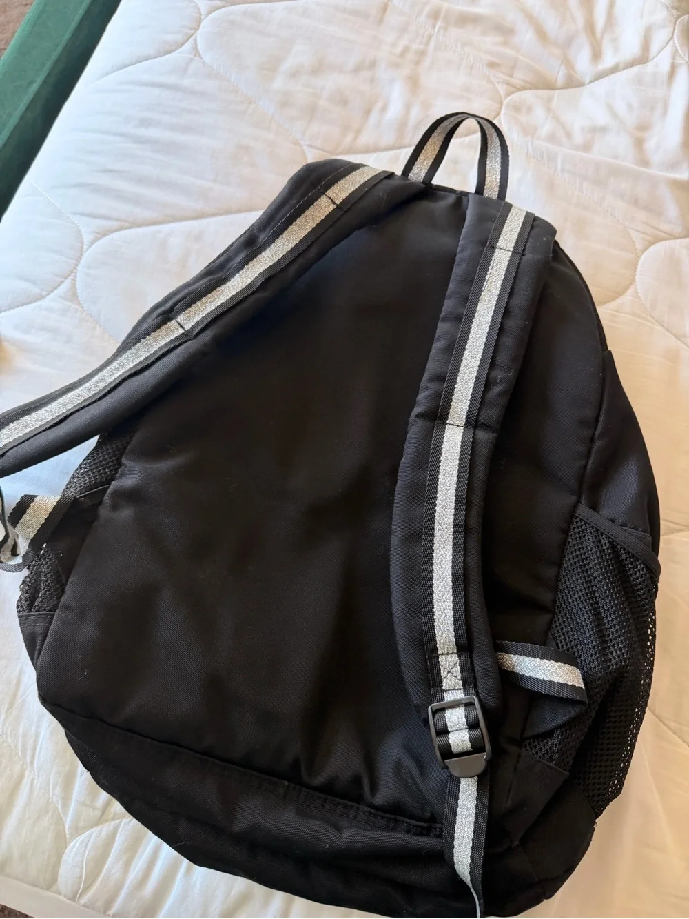 PINK Victoria's Secret Black Backpack with Rhinestone Script